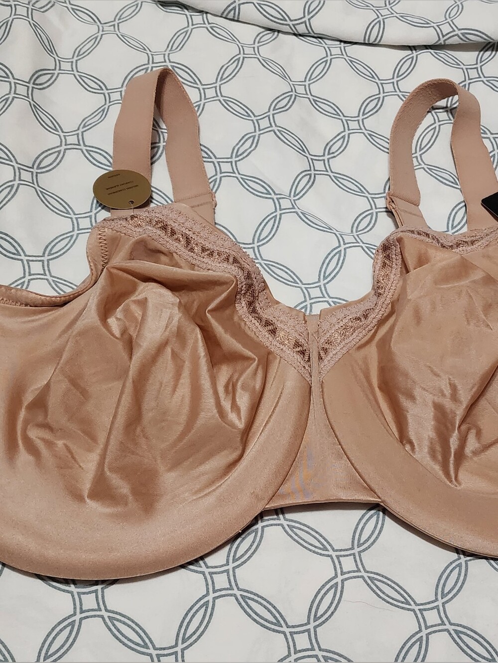 Wacoal Nude Lace-Trim Full Coverage Support Bra